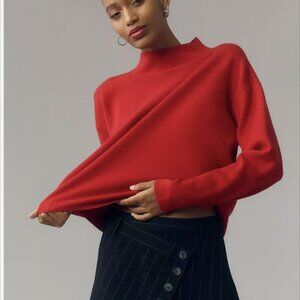 Anthropologie Maeve The Carys Mock Neck Sweater Fleece Lined